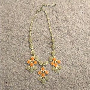 Orange and gray necklace